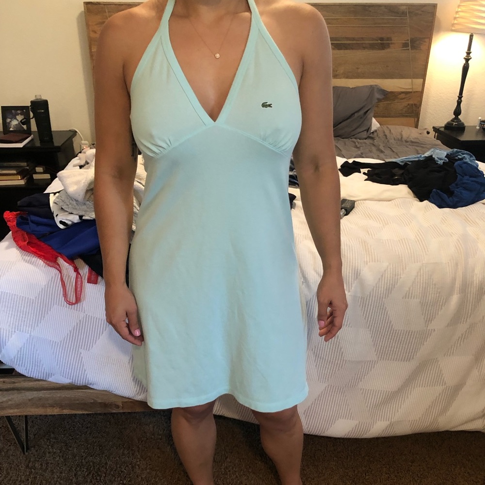 Halter blue summer dress Lacoste